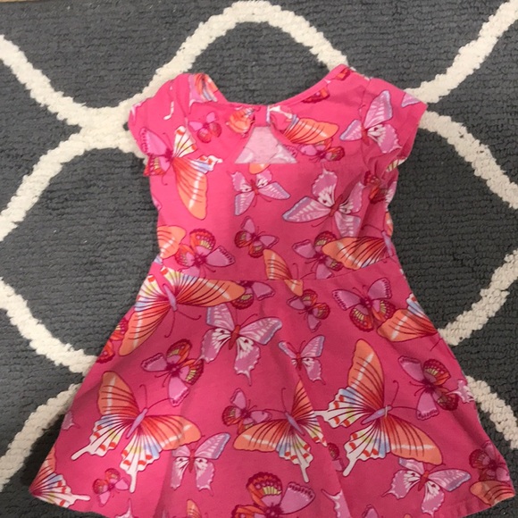 2T The Childrens Place pink orange butterfly dress - Picture 2 of 2